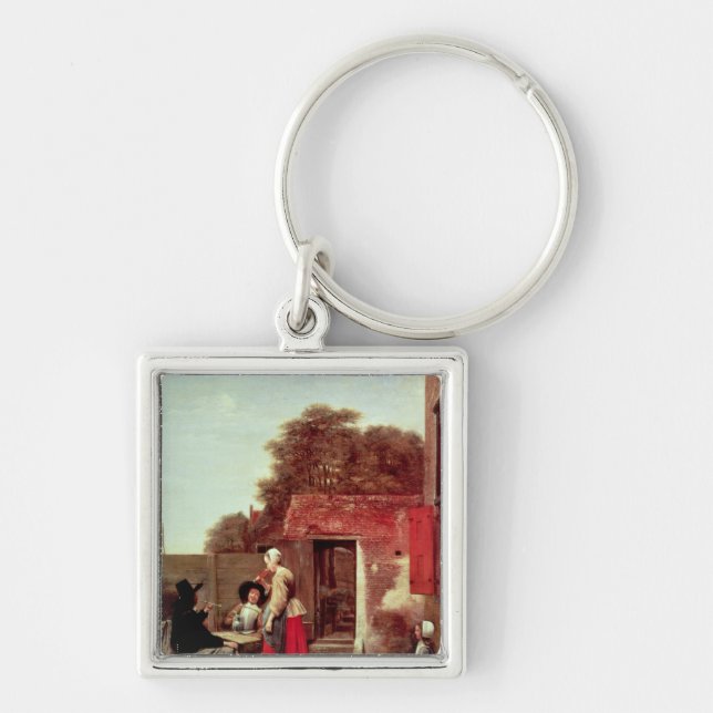 A Dutch Courtyard, c.1658-60 Key Ring (Front)
