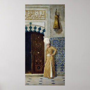 A eunuch before the door of the harem poster