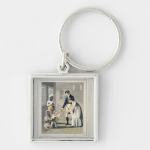 A European Lady and her Family, attended by an Aya Key Ring