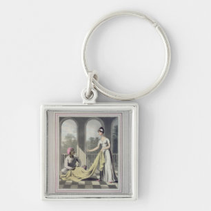 A European Lady giving instructions to her Durzee, Key Ring