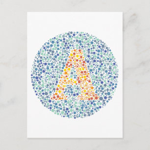 “A” Eye Test Letter Postcard