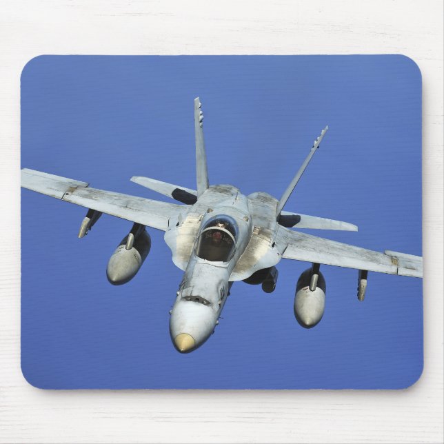 A F/A-18 Hornet participates in a mission Mouse Mat (Front)