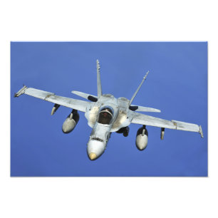 A F/A-18 Hornet participates in a mission Photo Print
