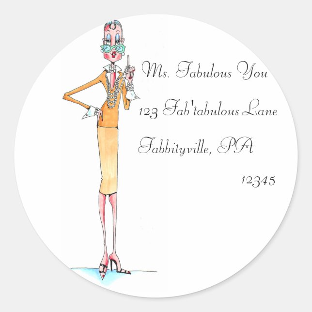 A Fabu'little address label (Front)