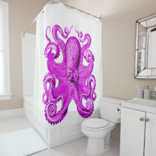 A fabulous Octopus purple/pink Shower Curtain