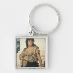 A Fair Warrior (oil on canvas) Key Ring