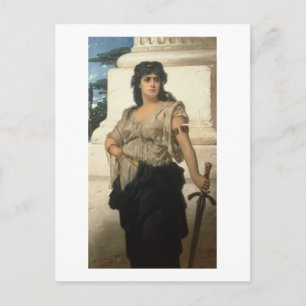 A Fair Warrior (oil on canvas) Postcard