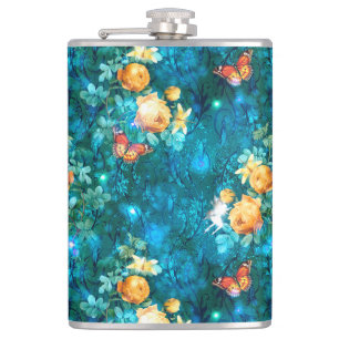 A Fairy in the Garden Series Design 11  Hip Flask