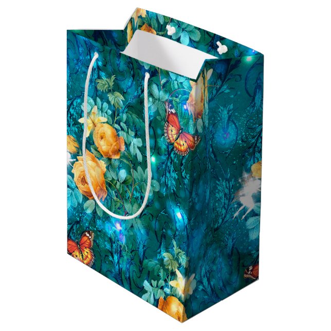 A Fairy in the Garden Series Design 11  Medium Gift Bag (Back Angled)