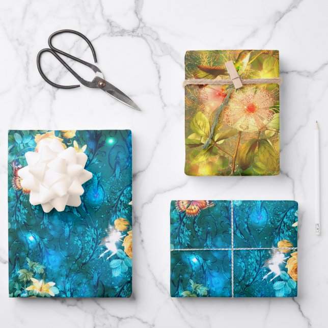 A Fairy in the Garden Series Design 11   Wrapping Paper Sheet (Front)