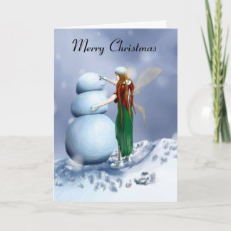 A Fairy Snowy Winter Holiday Card