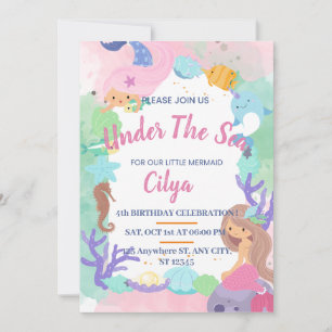 A Fairy Tale Birthday Party in the Ocean Save The Date