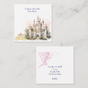 A Fairy Tale Twin Baby Shower  Enclosure Card