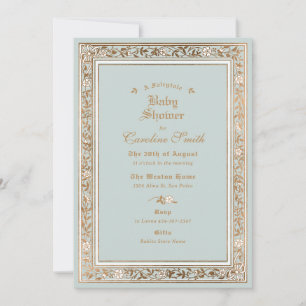 A Fairytale Pale Blue Baby Shower Invitation