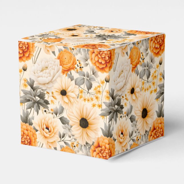 A Fall Floral Series Design 1 Favour Box (Front Side)