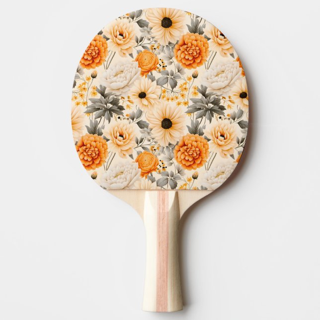 A Fall Floral Series Design 1 Ping Pong Paddle (Front)