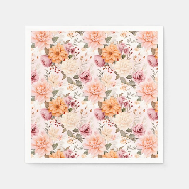 A Fall Floral Series Design 2 Napkin (Front)