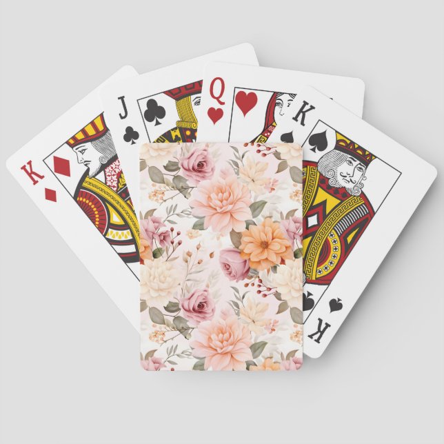 A Fall Floral Series Design 2 Playing Cards (Back)