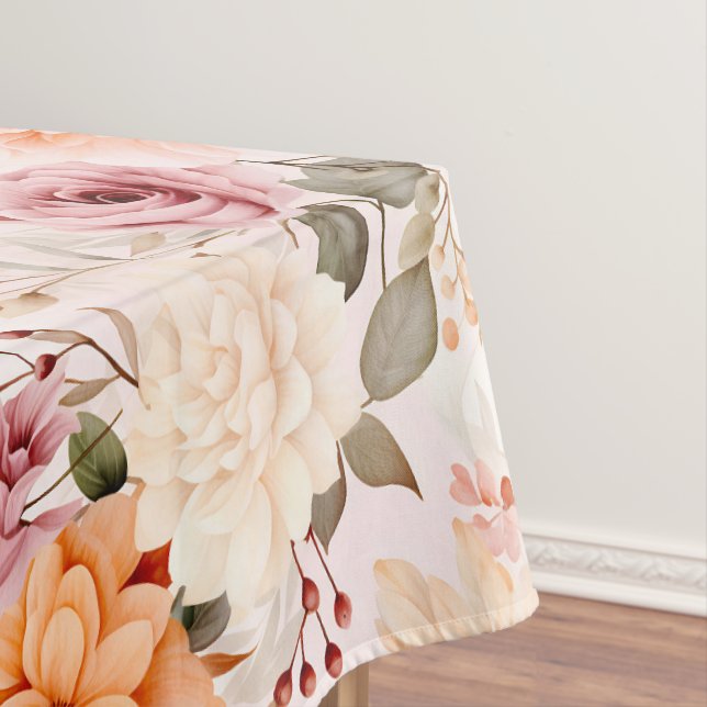 A Fall Floral Series Design 2 Tablecloth (In Situ)