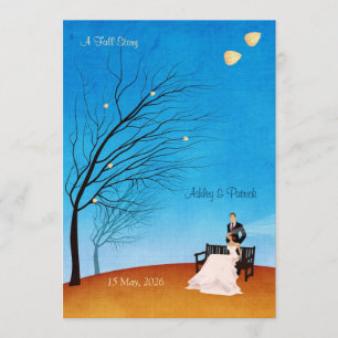 A Fall (in love) Story Wedding Invitation