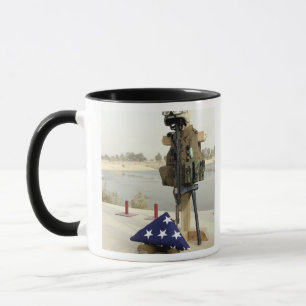A fallen soldiers gear display mug