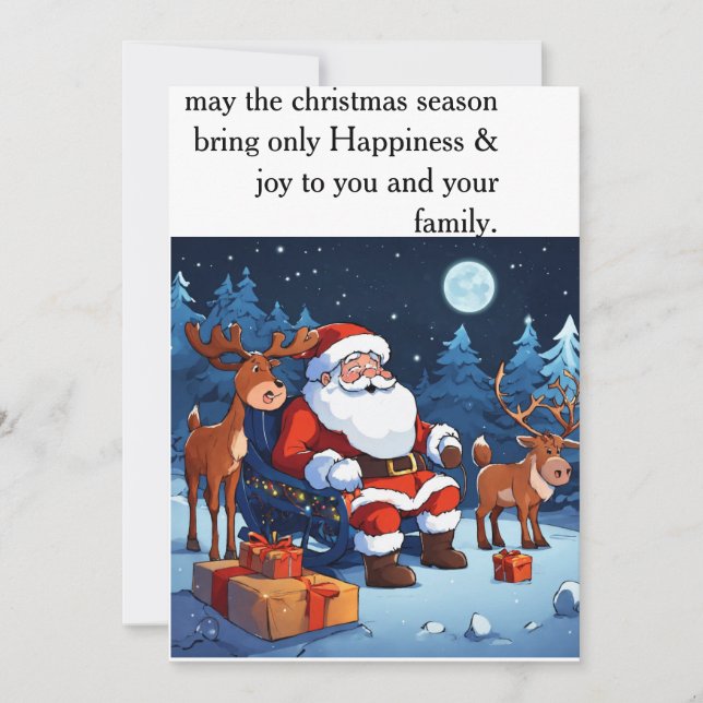 "A Family-Filled Christmas Blessing" Holiday Card (Front)