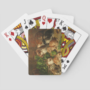 A Family of Rabbits by Alfred Richardson Barber Playing Cards