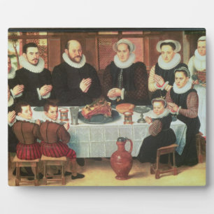 A Family Saying Grace Before the Meal, 1585 (oil o Plaque