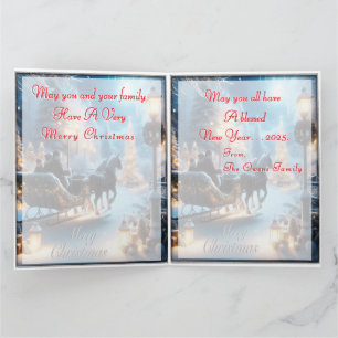 A Family Sleigh Ride Christmas Greeting Card