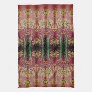 A Fancy Green Accented Tea-Towel Tea Towel