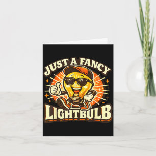 A fancy lightbulb funny light bulb outfit vintage card