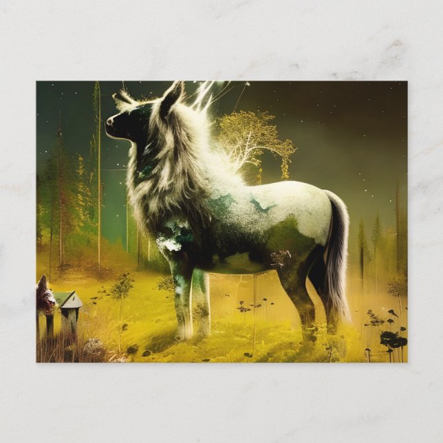 A fantasy creature postcard (Front)