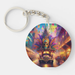 A Fantasy Look At A Mardi Gras Parade Key Ring