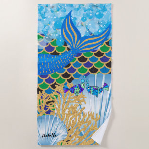 A Fantasy Mermaid  🧜♀️ Life Beach Towel