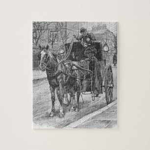 A Fare for a Hansom Cab Driver Jigsaw Puzzle