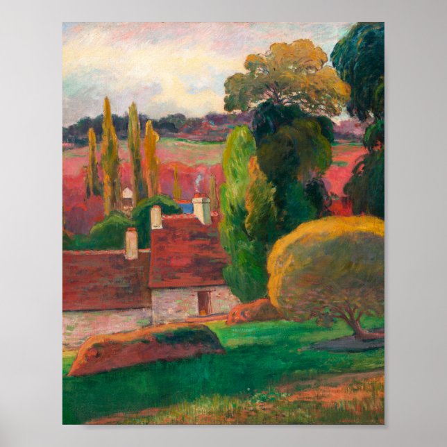 A Farm in Brittany by Paul Gauguin Poster (Front)
