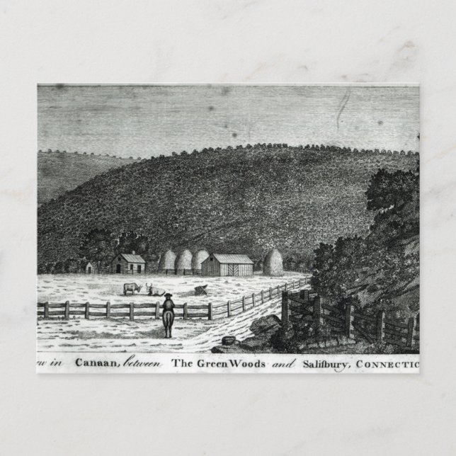 A Farm in Canaan, Connecticut Postcard (Front)