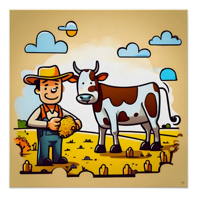 A Farmer And His Cow Poster (Front)