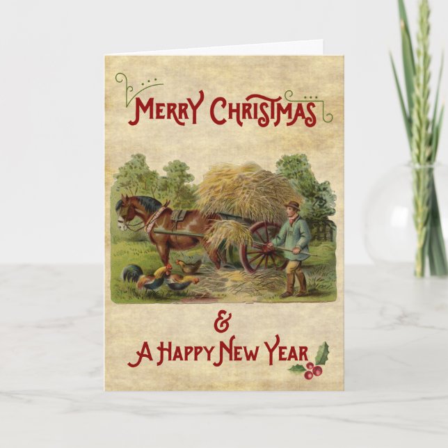 A farmer's life Christmas & New Year Card (Front)