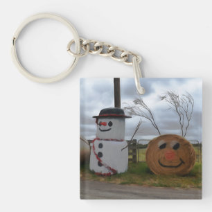 A Farmhouse Christmas Key Ring