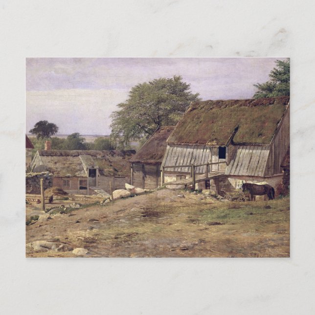A Farmhouse in Sweden, 1834 Postcard (Front)