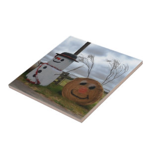 A Farmyard Christmas Ceramic Tile