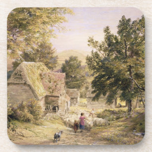 A Farmyard near Princes Risborough, 1845/6 (w/c on Coaster
