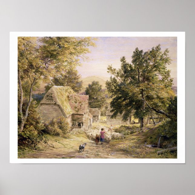 A Farmyard near Princes Risborough, 1845/6 (w/c on Poster (Front)