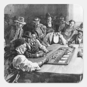 A Faro Game at El Paso Square Sticker