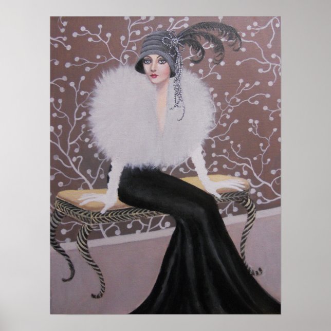 A FASHIONABLE ART DECO LADY POSTER (Front)