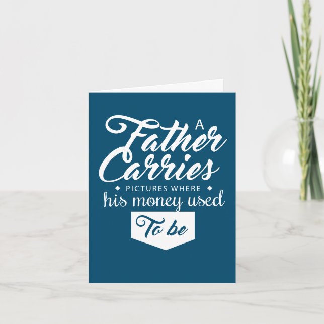 A Father Carries Pictures Father's Day Card (Front)