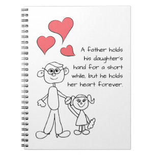 A Father Holds His Daughter's Hand Notebook
