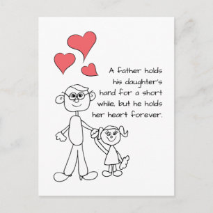 A Father Holds His Daughter's Hand Postcard