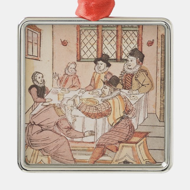 A Father Mistreated by his Son Metal Tree Decoration (Front)